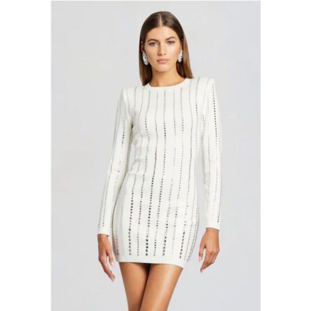 Retrofete Virgina Embelished Kinit Sweater Dress Size L Msrp $548